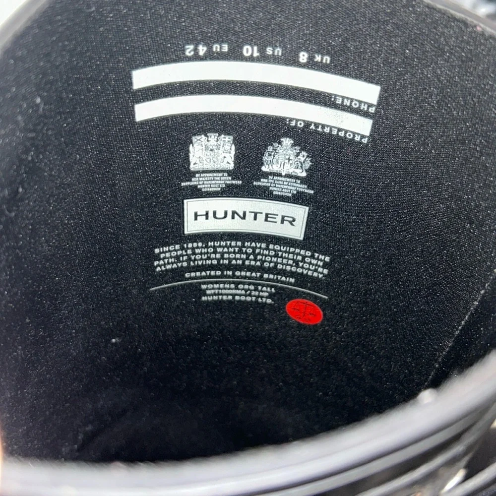 Hunter Original Wellington Tall Rain Boots Matte Black - Picture 4 of 6